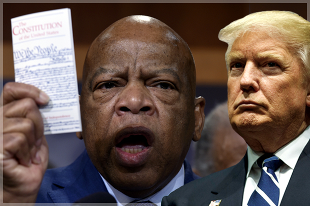 John Lewis; Donald Trump (AP/Susan Walsh/Getty/Drew Angerer)