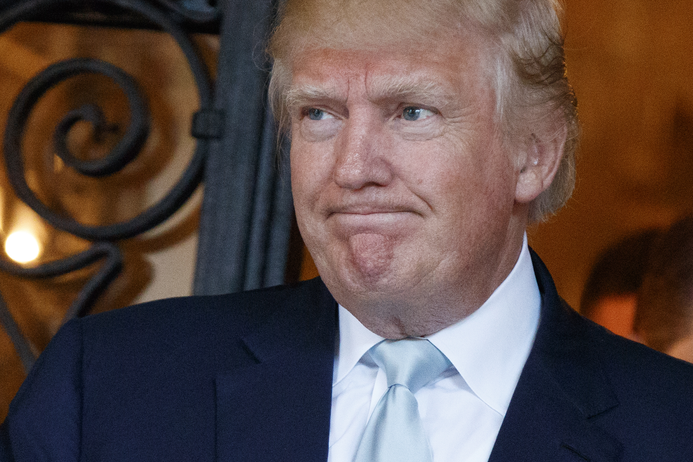 FILE - In this Dec. 28, 2016 file photo, President-elect Donald Trump talks to reporters at Mar-a-Lago in Palm Beach, Fla. (AP Photo/Evan Vucci) (AP)