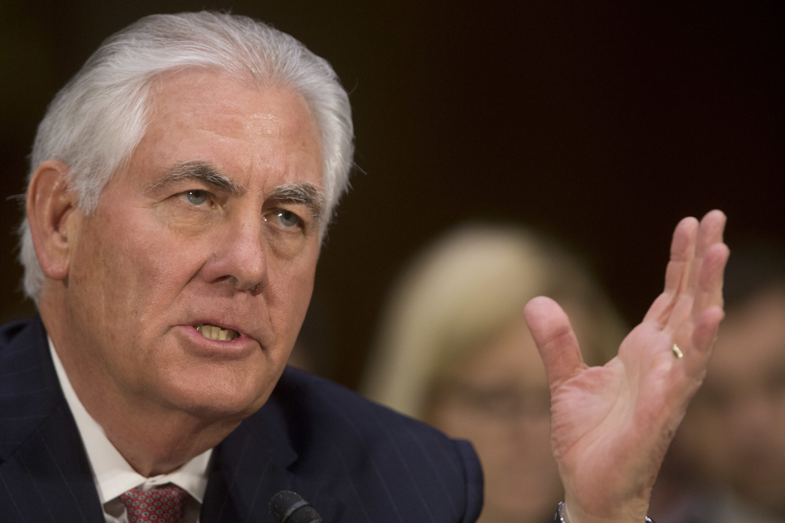 Secretary of State-designate Rex Tillerson testifies on Capitol Hill in Washington, Wednesday, Jan. 11, 2107, at his confirmation hearing before the Senate Foreign Relations Committee. (AP Photo/Steve Helber) (AP)