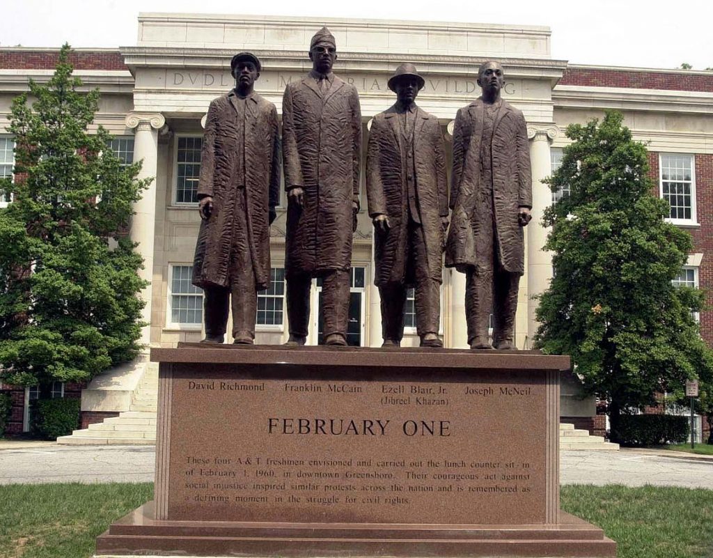 Greensboro Four monument (Cewatkin)