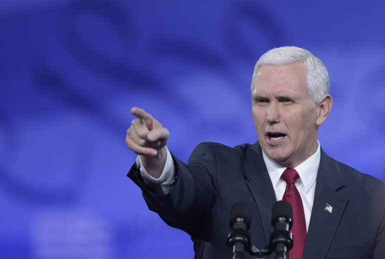 Vice President Mike Pence speaks at the Conservative Political Action Conference (CPAC) in Oxon Hill, Md., Thursday, Feb. 23, 2017. (AP Photo/Susan Walsh) (AP)