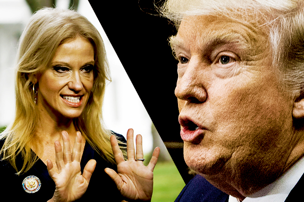 Kellyanne Conway; Donald Trump (Getty/Mark Wilson/Michael Reynolds/Salon)