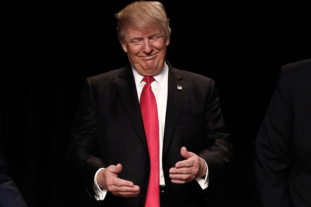 Donald Trump arrives at the National Prayer Breakfast (Getty/Win McNamee)