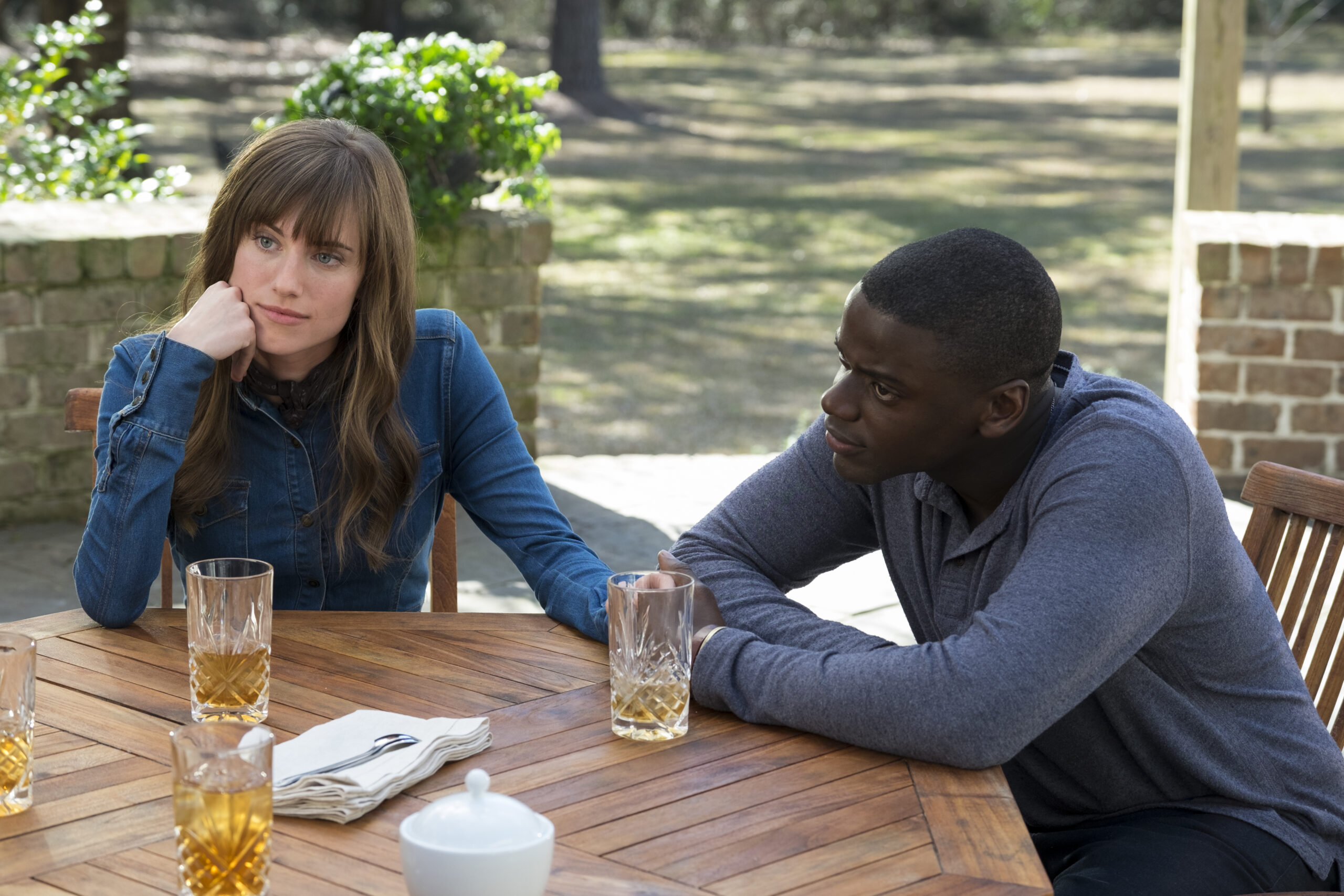 This image released by Universal Pictures shows Allison Williams, left, and Daniel Kaluuya in a scene from, "Get Out." () (Justin Lubin/Universal Pictures via AP)