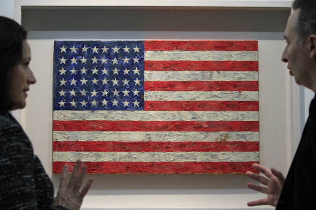 Jasper Johns' 'Flag' (AP/Lefteris Pitarakis)