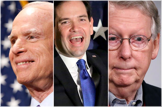 John McCain; Marco Rubio; Mitch McConnell (AP/Ross D. Franklin/Getty/Chip Somodevilla/Mark Wilson)