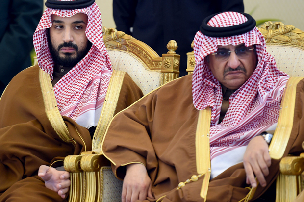 Saudi Defence Minister Mohamed bin Salman (L) and Crown Prince and Interior Minister Mohammed bin Nayef attend the 136th Gulf Cooperation Council (GCC) summit, in the Saudi capital Riyadh, on December 9, 2015 (Getty/Fayez Nureldine)