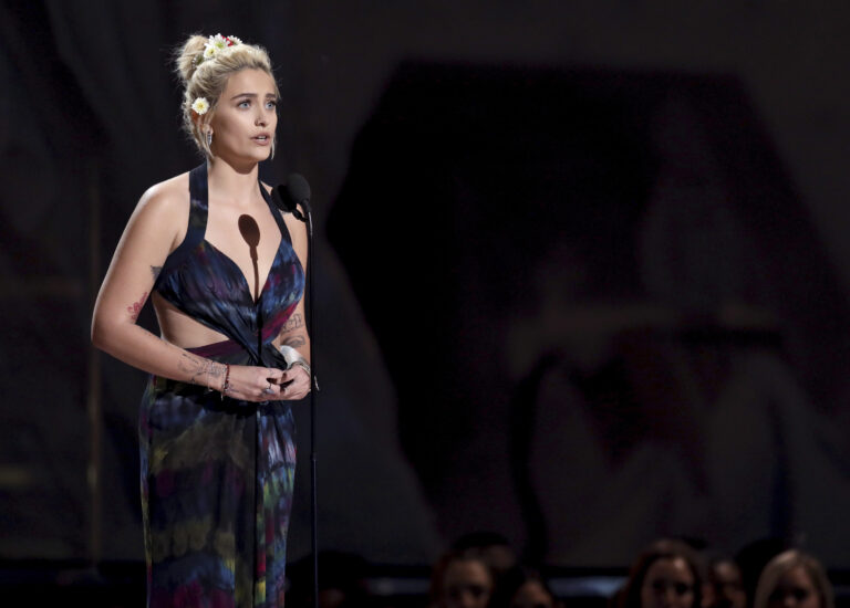Paris Jackson at the 59th annual Grammy Awards on Sunday, Feb. 12, 2017 (Matt Sayles/invision/ap)