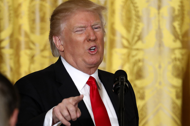 President Donald Trump speaks during a news conference, Thursday, Feb. 16, 2017, in the East Room of the White House in Washington. () (AP Photo/Pablo Martinez Monsivais)