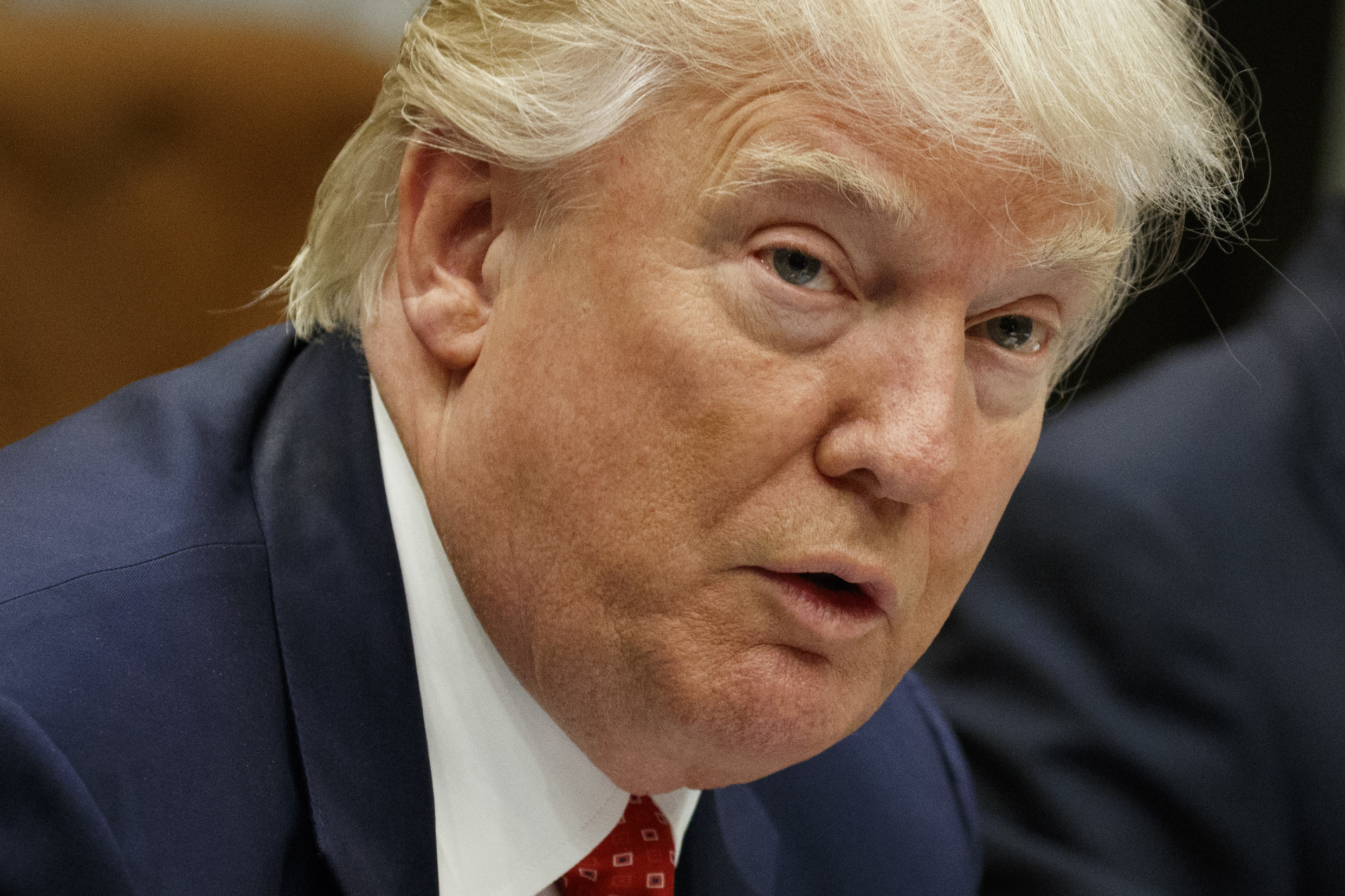 President Donald Trump speaks during a meeting in the Roosevelt Room of the White House in Washington, Wednesday, Feb. 22, 2017. Can this team pull together? A big meeting of conservative activists exposes the tenuous alliance between President Donald Trump, an unorthodox Republican, and the ideological movement that helped elect him.  (AP Photo/Evan Vucci) (AP)