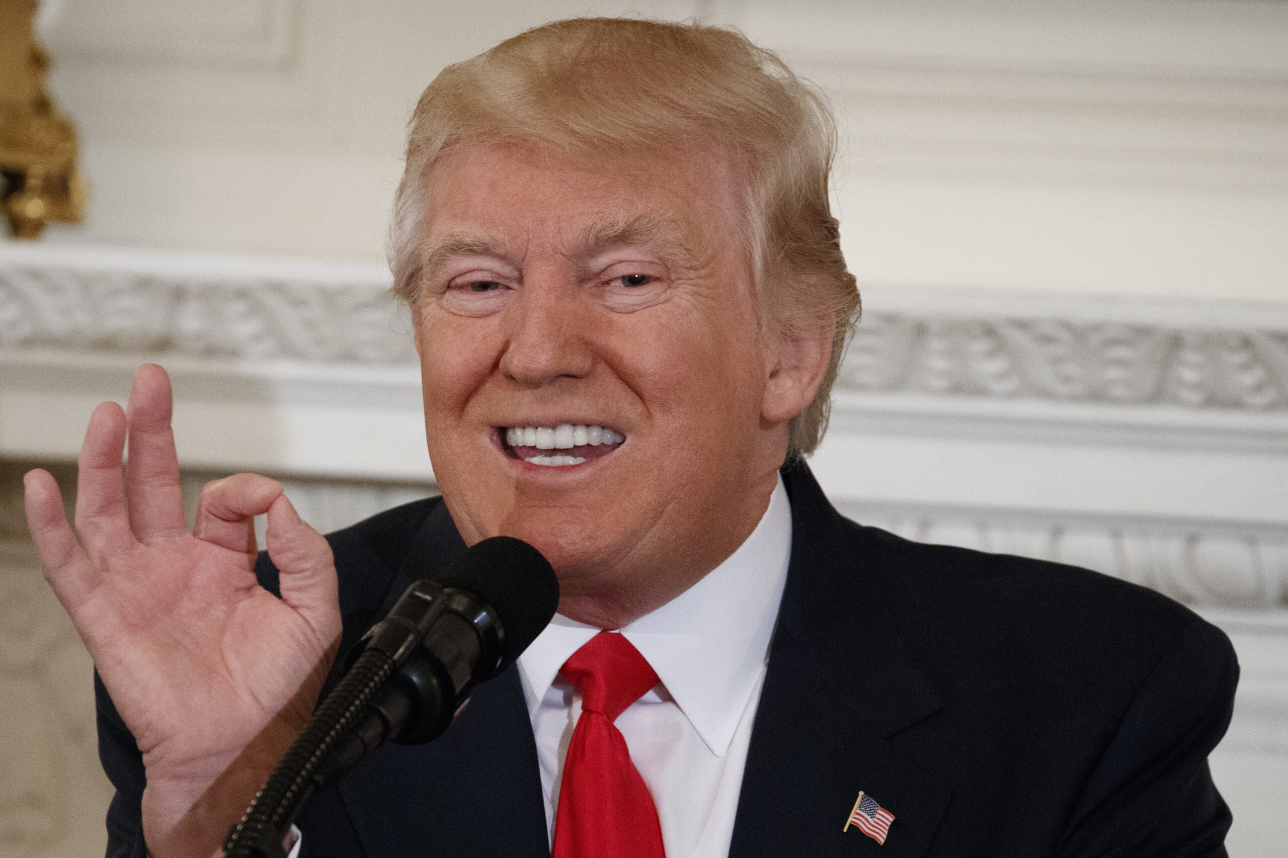 President Donald Trump speaks to a meeting of the National Governors Association, Monday, Feb. 27, 2017, at the White House in Washington. (AP Photo/Evan Vucci) (AP)