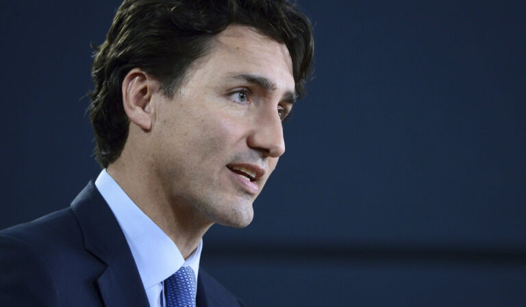 FILE - In this Nov. 29, 2016 file photo, Canada's Prime Minister Justin Trudeau holds a press conference at the National Press Theatre in Ottawa, Ontario.  (Sean Kilpatrick/The Canadian Press via AP, File) (AP)