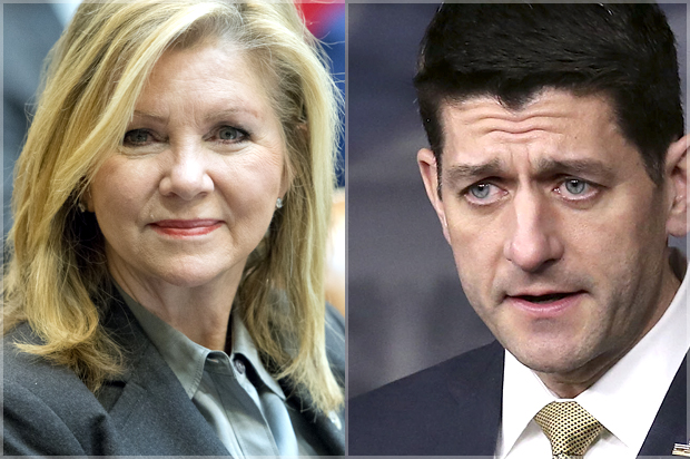 Marsha Blackburn; Paul Ryan (AP/Ron Sachs/Getty/Mark Wilson)