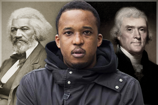 Frederick Douglass; D. Watkins; Thomas Jefferson (Wikimedia/Peter Cooper/Salon)