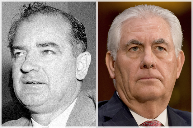 Joseph McCarthy; Rex Tillerson (AP/William J. Smith/Patsy Lynch)