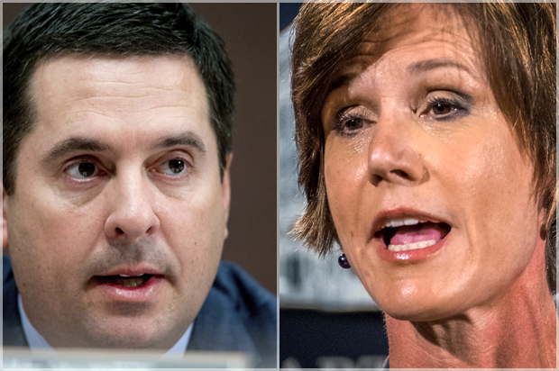 Devin Nunes; Sally Yates (AP/Andrew Harnik/J. David Ake)