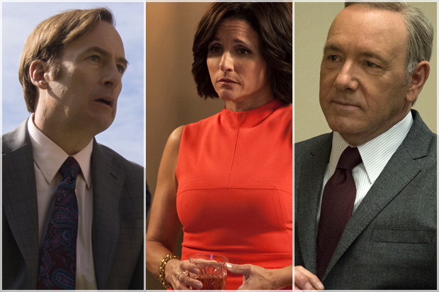 "Better Call Saul"; "Veep"; "House of Cards" (AMC/HBO/Netflix)
