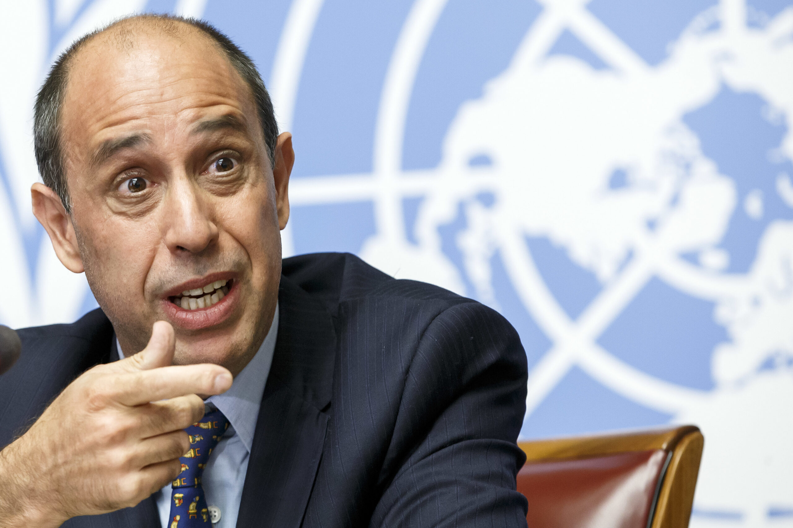 Tomas Ojea Quintana, U.N. Special Rapporteur on the situation of human rights in North Korea, informs to the media during a press conference after he presented his report to the 34th session of the Human Rights Council, at the European headquarters of the United Nations in Geneva, Switzerland, Monday, March 13, 2017. (Salvatore Di Nolfi/Keystone via AP) (AP)