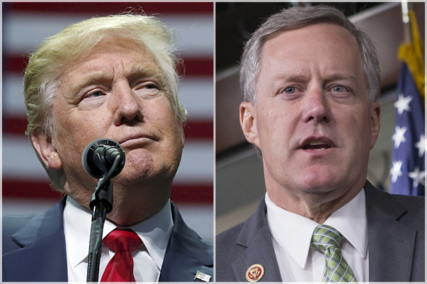 Donald Trump; Mark Meadows (Reuters/Carlo Allegri/AP/J. Scott Applewhite)