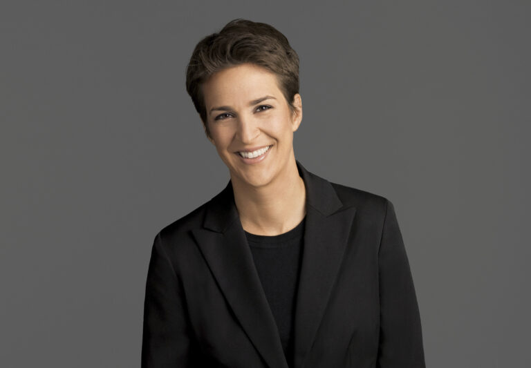 This image released by NBC shows Rachel Maddow, host of "The Rachel Maddow Show," on MSNBC.  (MSNBC via AP) (AP)