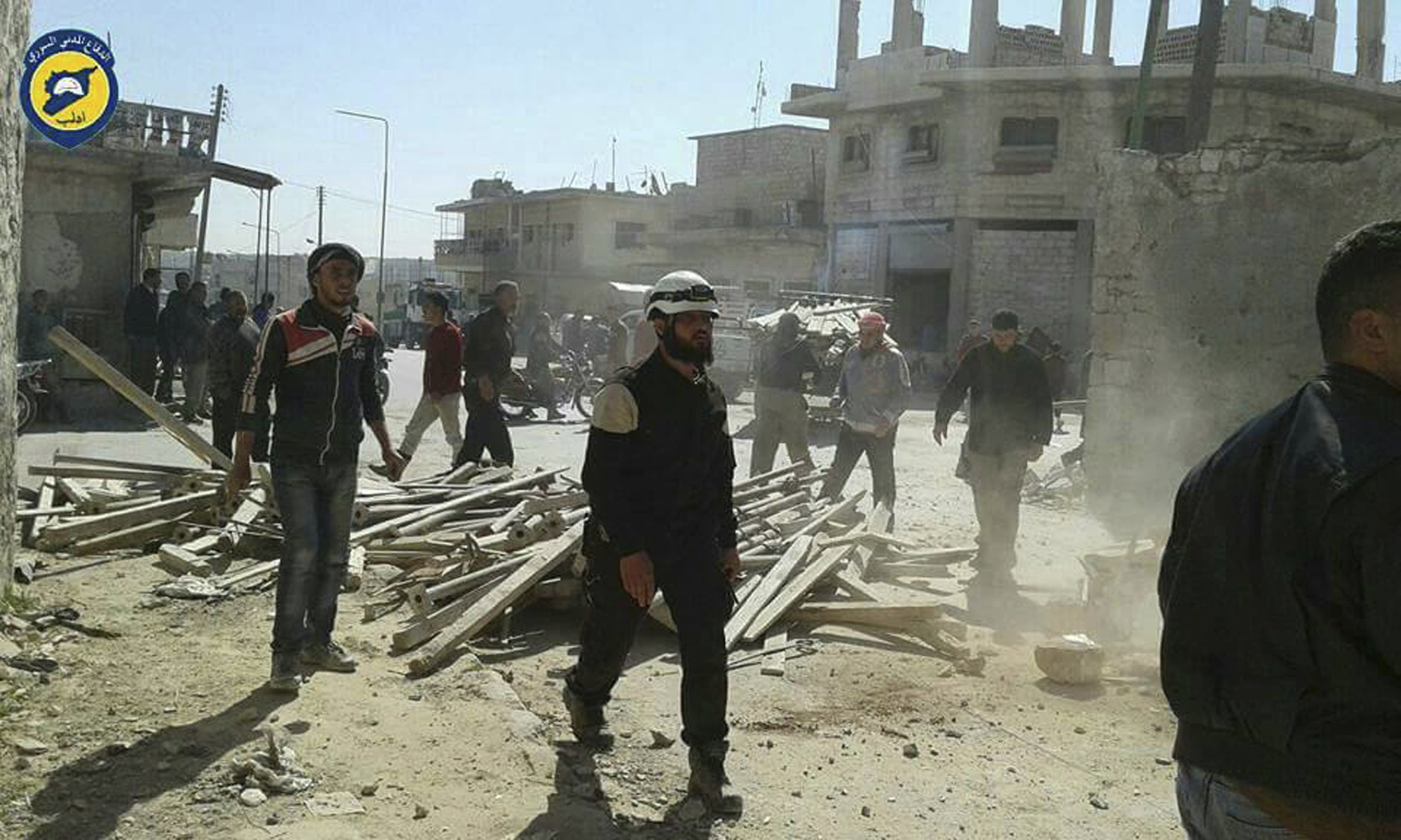 (Syrian Civil Defense White Helmets via AP)