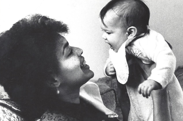A photo of the author with her mother.