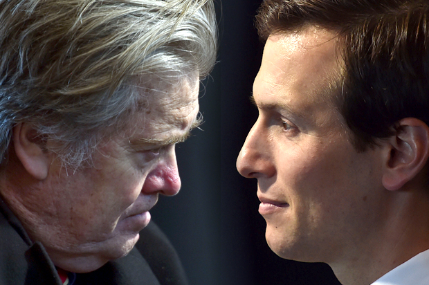 Steve Bannon; Jared Kushner (Getty/Nicholas Kamm/Photo montage by Salon)