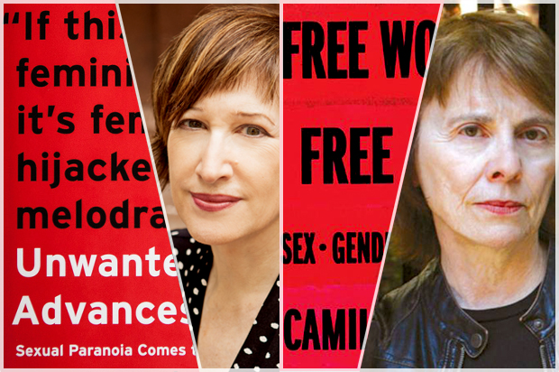 "Unwanted Advances" by Laura Kipnis;  "Free Women, Free Men" by Camille Paglia (Harper Collins; Pieter M. van Hattem; Penguin; Michael Lionstar)