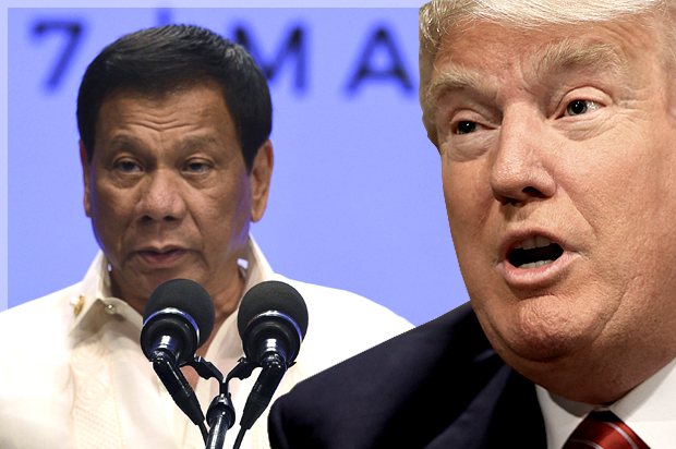 Rodrigo Duterte; Donald Trump (Getty/Ted Aljibe/Reuters//Nati Harnik/Photo montage by Salon)