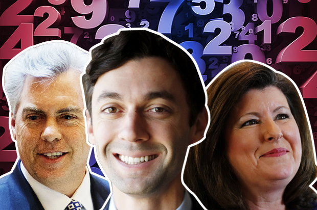 Judson Hill; Jon Ossoff; Karen Handel (AP/David Goldman/John Bazemore/shutterstock)