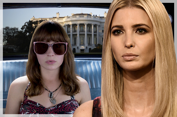 Britt Robertson in "Girlboss;" Ivanka Trump (Netflix/Getty/Ilya S. Savenok/Salon)