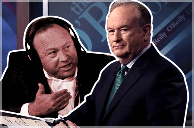 Alex Jones and Bill O'Reilly (Gettyimages/Ben Jackson/Rob Kim)