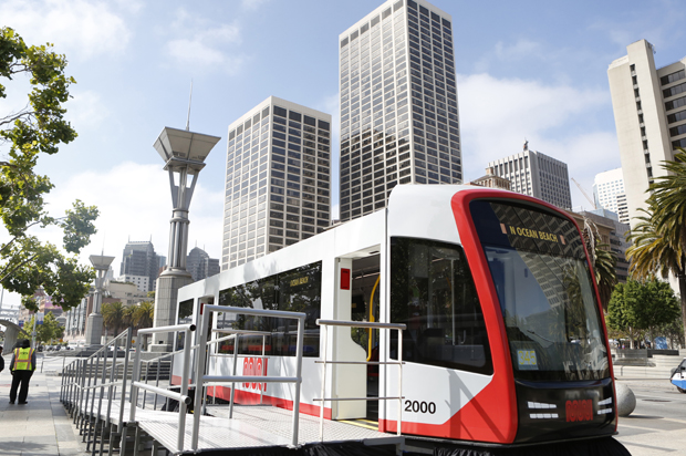 San Francisco Municipal Transportation Agency light rail vehicle (AP/Alison Yin)