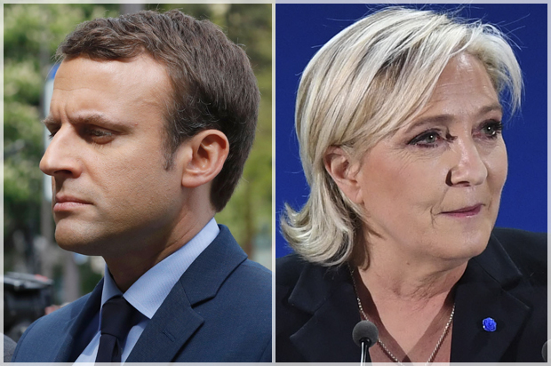 Emmanuel Macron; Marin Le Pen (Getty/Francois Guillot/Alain Jocard)