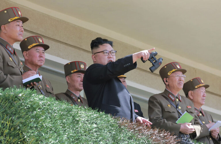(Korean Central News Agency/Korea News Service via AP)