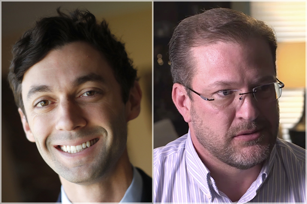 Jon Ossoff; James Thompson (AP/John Bazemore/John Thompson for Kansas)