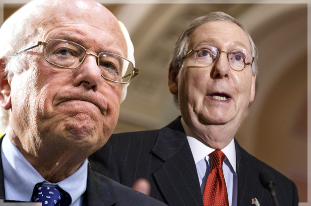 Bernie Sanders; Mitch McConnell (Reuters/Joshua Roberts/AP/J. Scott Applewhite/Photo montage by Salon)
