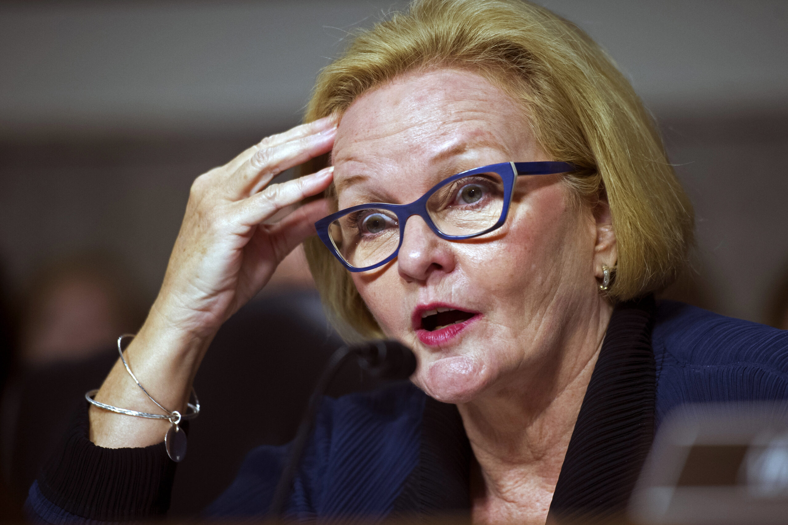 FILE - In this Feb. 2, 2016, file photo Sen. Claire McCaskill, D-Mo., speaks on Capitol Hill in Washington. It's a rare and momentous decision, one by one, seated at desks centuries old, senators will stand and cast their votes for a Supreme Court nominee. It's a difficult political call in the modern era, especially for the 10 Democrats facing tough re-election next year in states that President Donald Trump won.  (AP Photo/Cliff Owen, File) (AP)