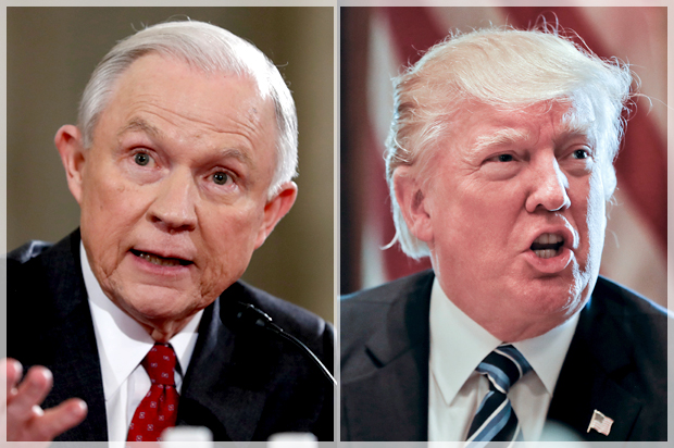 Jeff Sessions; Donald Trump (AP/Alex Brandon/Pablo Martinez Monsivais)