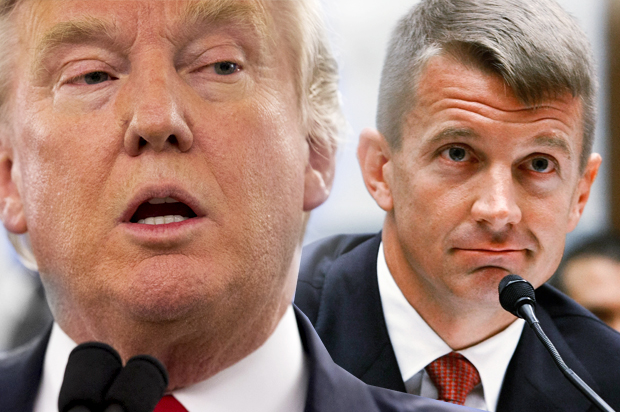 Donald Trump; Erik Prince (AP/Mary Altaffer/Getty/Mark Wilson/Photo montage by Salon)