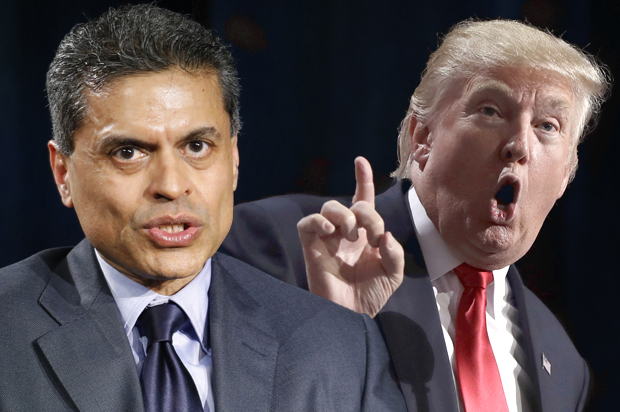 Fareed Zakaria; Donald Trump (AP/Kathy Willens/Evan Vucci/Photo montage by Salon)