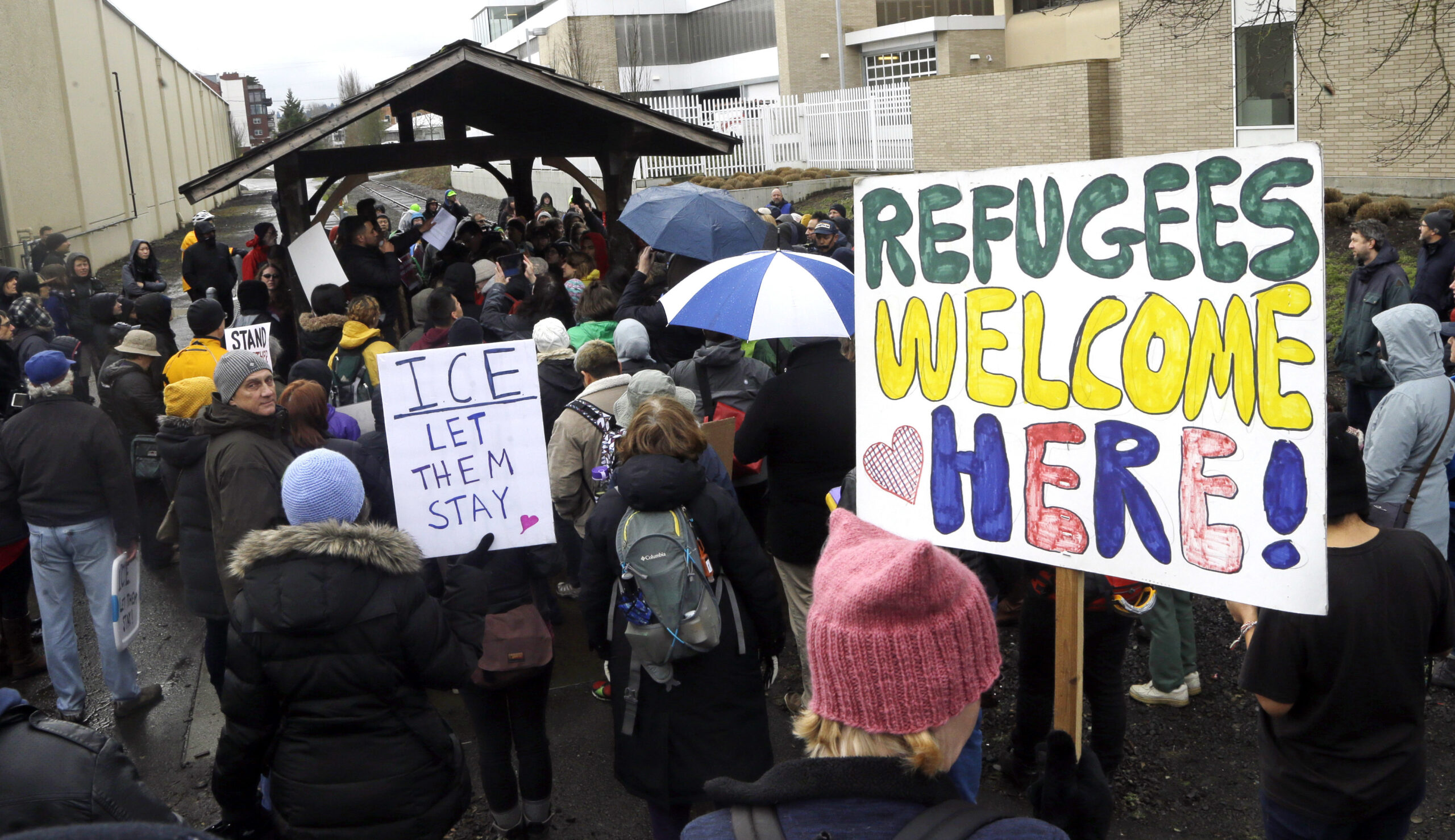 Immigration rally in Portland, Ore., Monday, Feb. 27, 2017 (AP Photo/Don Ryan)