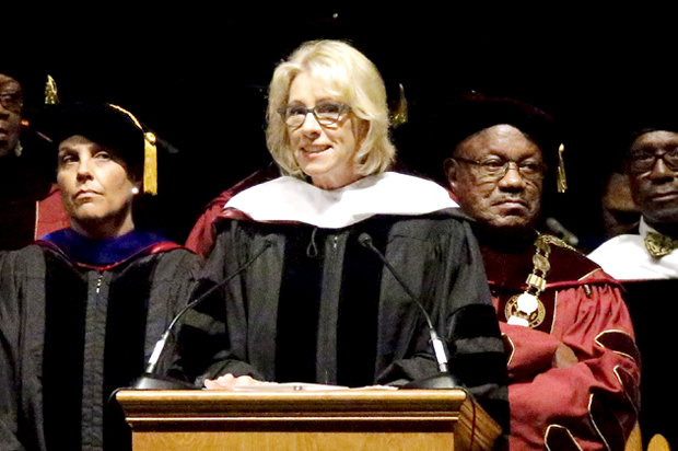 Betsy DeVos at Bethune-Cookman University (AP/John Raoux)