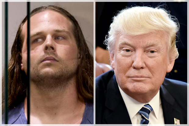 Jeremy Joseph Christian; Donald Trump (AP/Beth Nakamura/Getty/Olivier Douliery)
