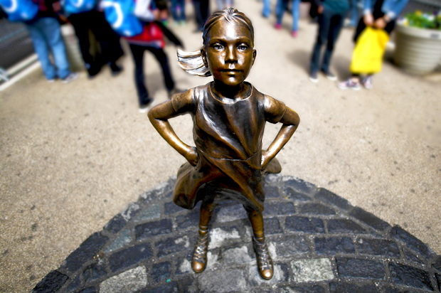 The "Fearless Girl" (Getty/Jewel Samad)