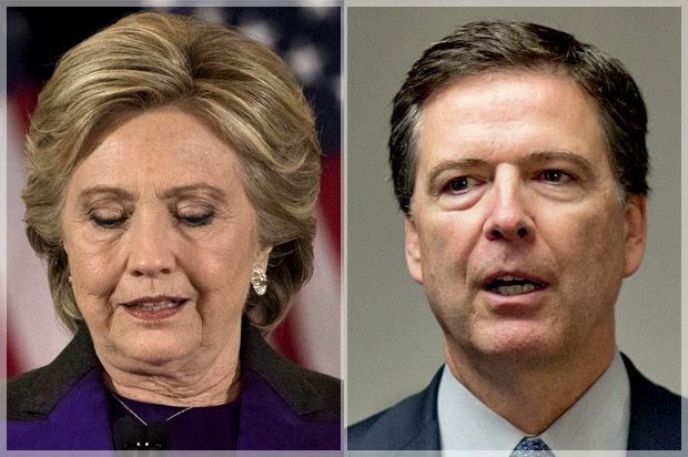 Hillary Clinton; James Comey (AP/Matt Rourke/David Goldman)