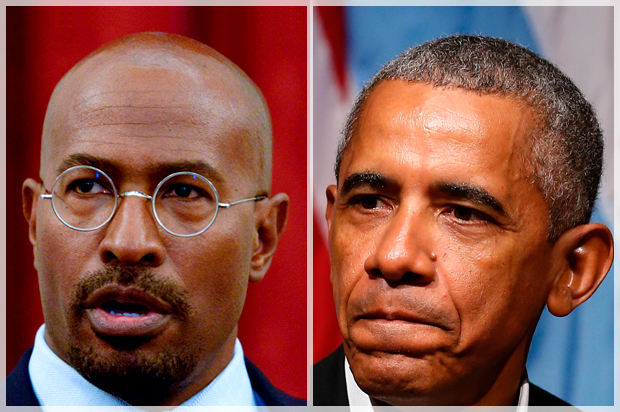 Van Jones; Barack Obama (Getty/Leigh Vogel/Jim Young)