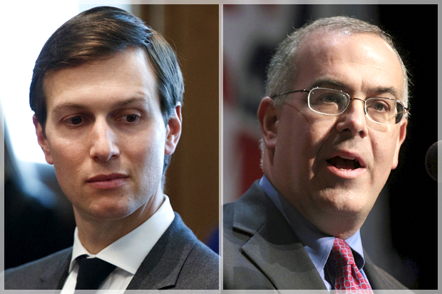 Jared Kushner; David Brooks (AP/Evan Vucci/Getty/Spencer Platt)
