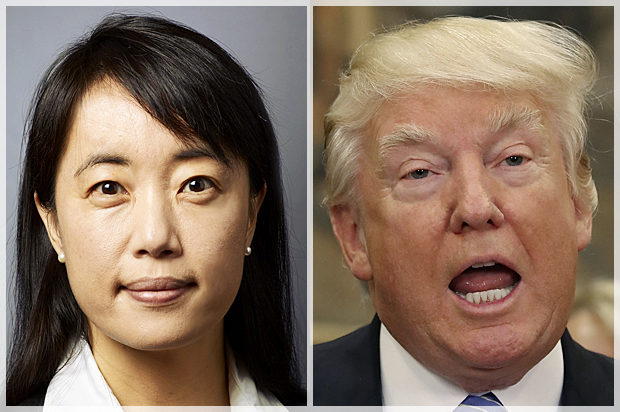 Bandy Lee; Donald Trump (Yale/Getty/Mark Wilson)