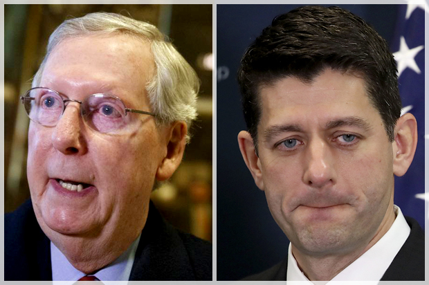 Mitch McConnell; Paul Ryan (AP/Evan Vucci//Getty/Mark Wilson)